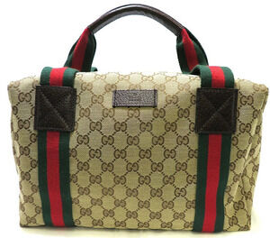 Gucci Boston Bag Canvas Embossed